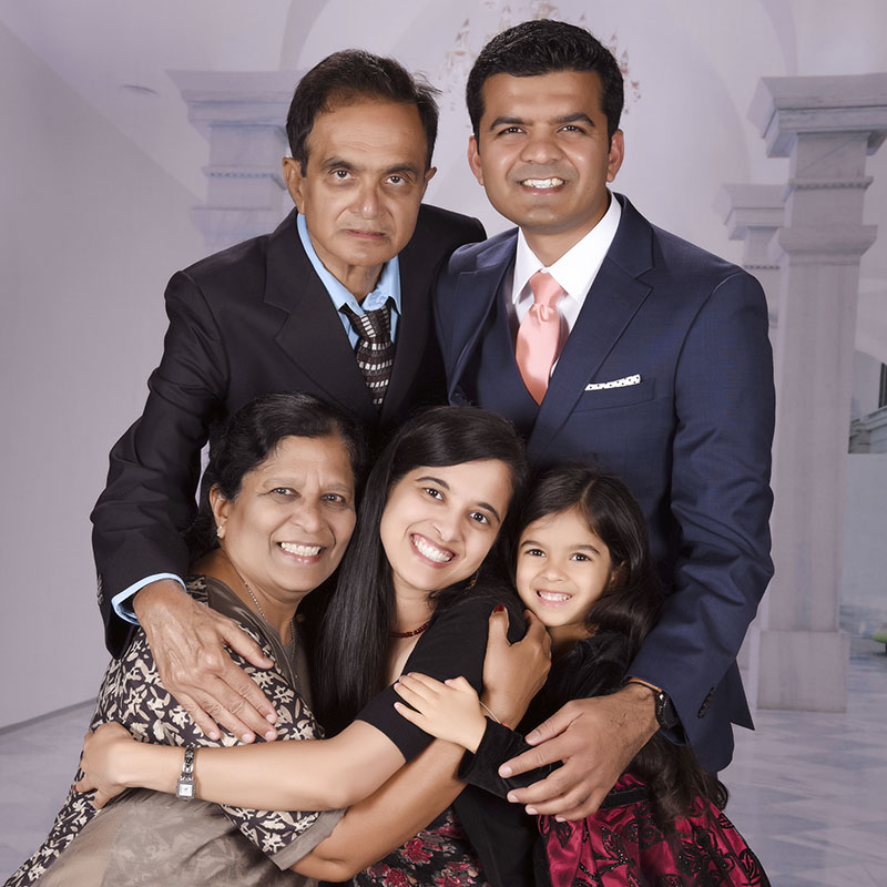 Jinesh with his family